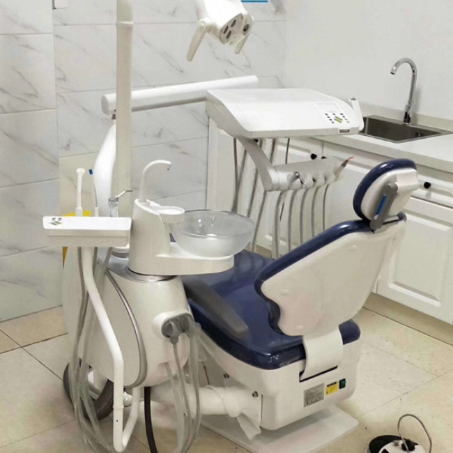 Cheap Dental Chair Price for Pu Leather Dental Unit with Long Arms